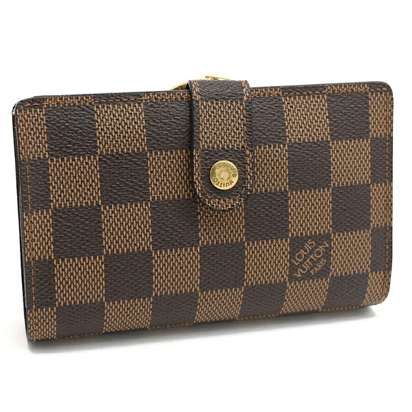 Louis Vuitton Wallet Monnaie Viennois Damier Brown Ebene Porte Billets - Picture 1 of 8